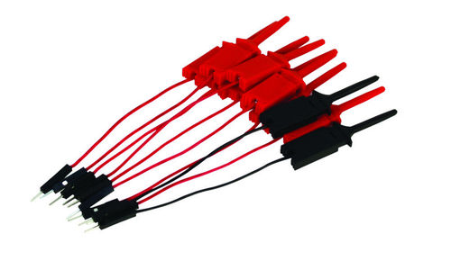 Pack of 10 Digital test clips (8 x red, 2 x black) for MSO