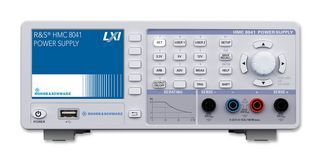 R&S® HMC8041-G - 1 channel power supply, 0V to 32V/10A,
max. 100W, resolution 1mV/0.1mA,
tracking,