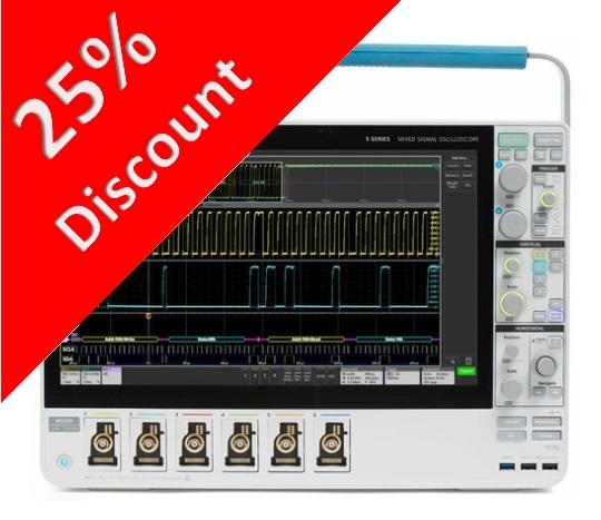 25 percent discount on MSO56 oscilloscope